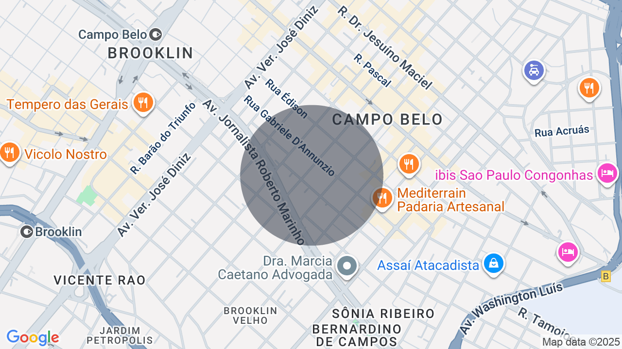 Mapa da localização — Campo Belo, São Paulo