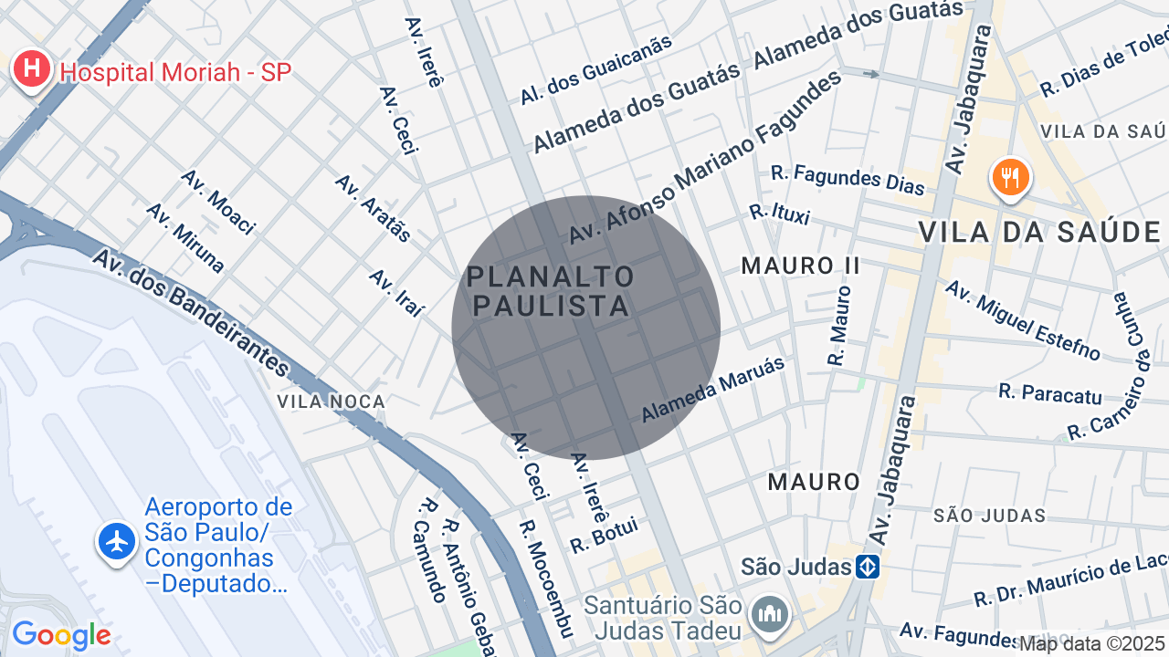 Mapa da localização — Moema, São Paulo