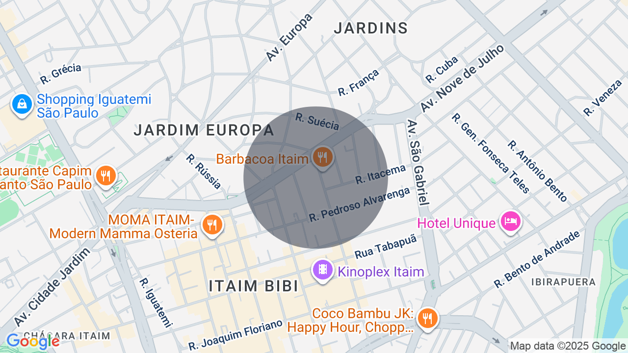 Mapa da localização — Itaim Bibi, São Paulo