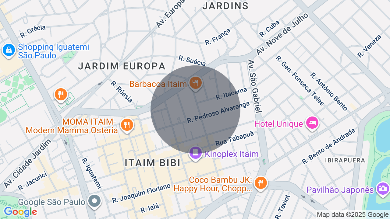 Mapa da localização — Itaim Bibi, São Paulo