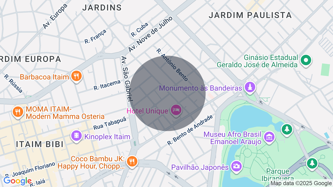 Mapa da localização — Jardim América, São Paulo