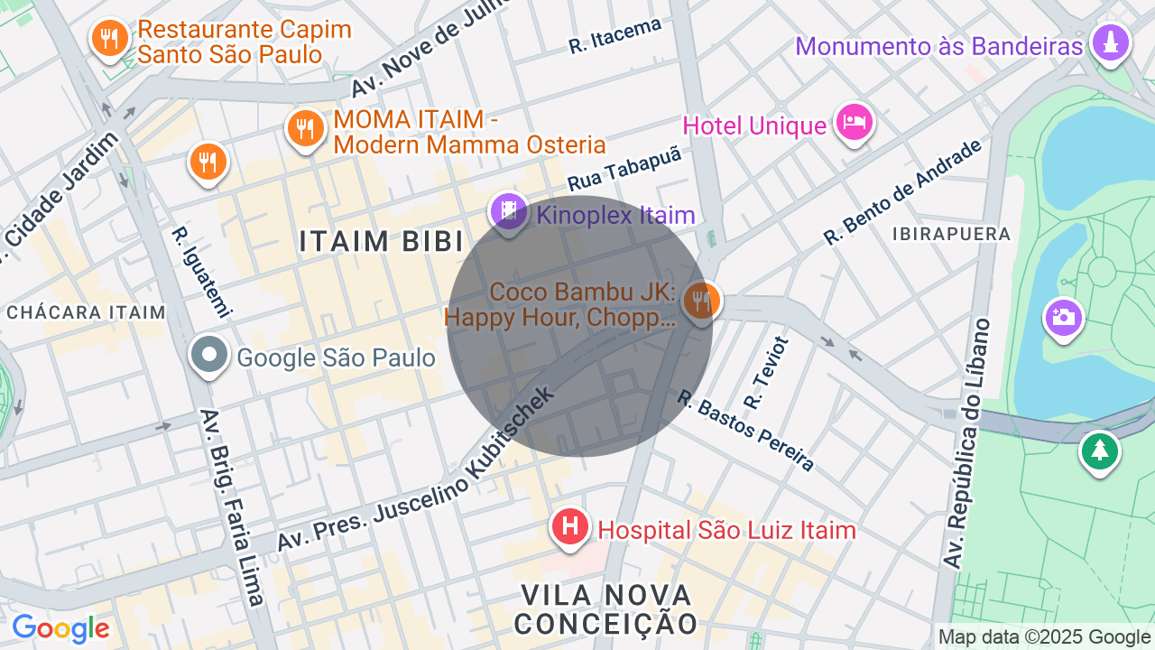 Mapa da localização — Itaim Bibi, São Paulo