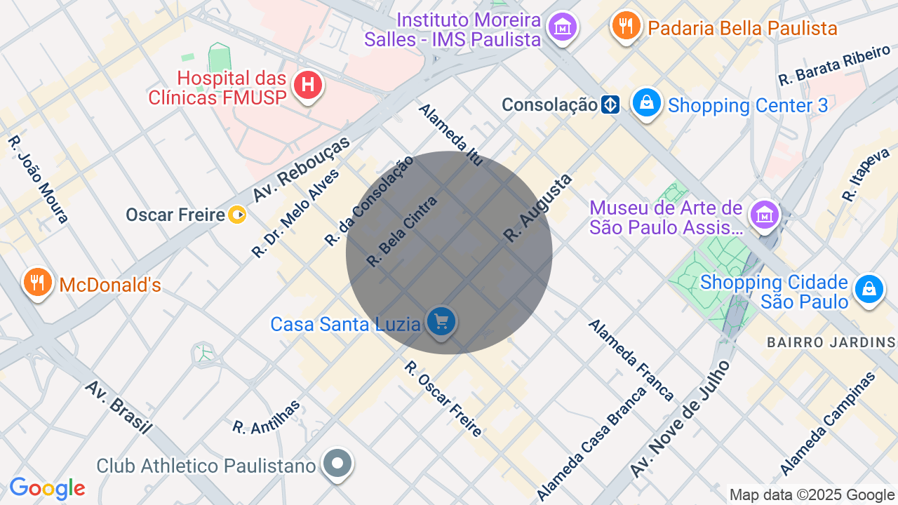 Mapa da localização — Jardins, São Paulo