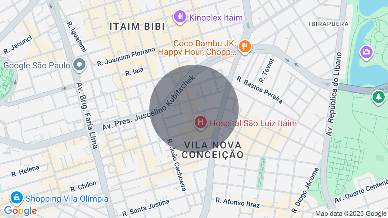 Mapa da localização — Itaim Bibi, São Paulo