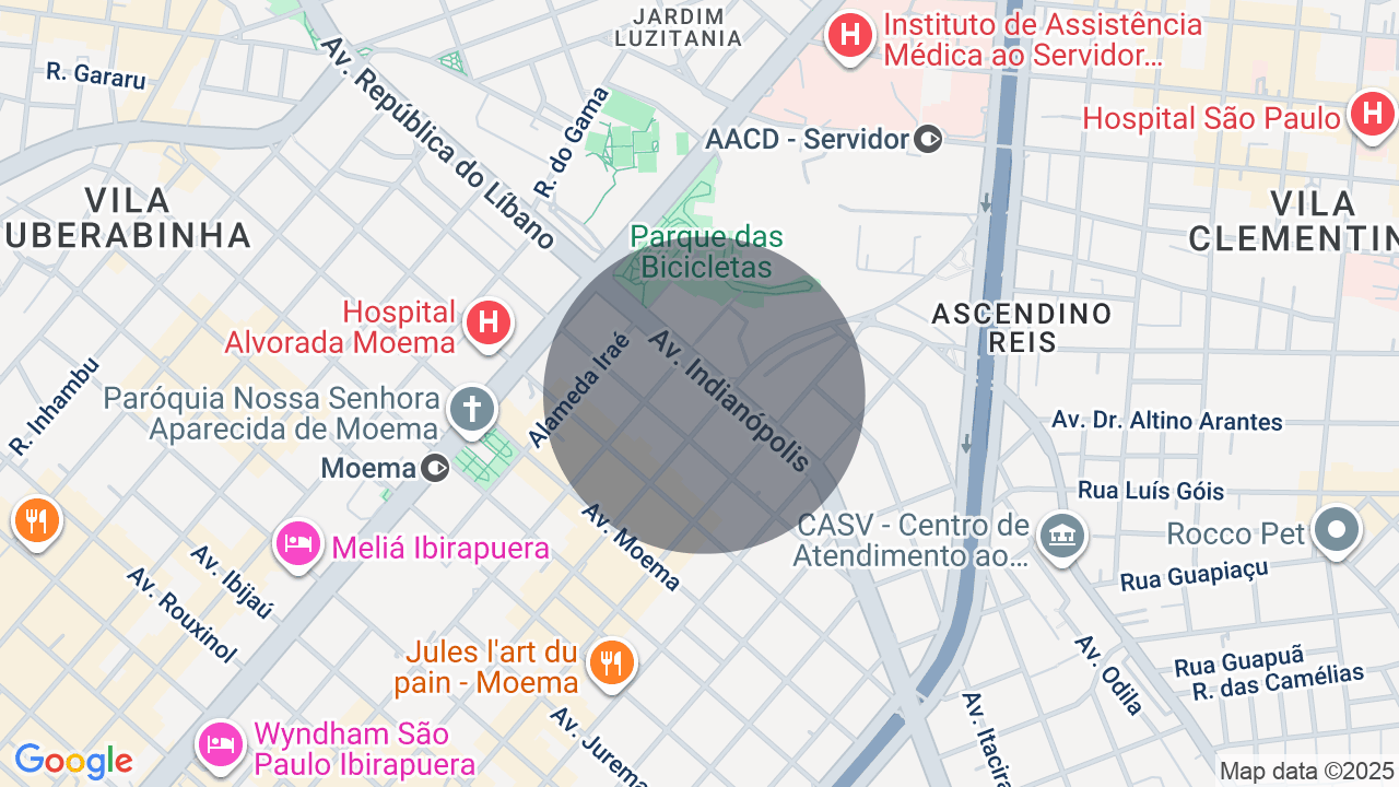 Mapa da localização — Moema, São Paulo