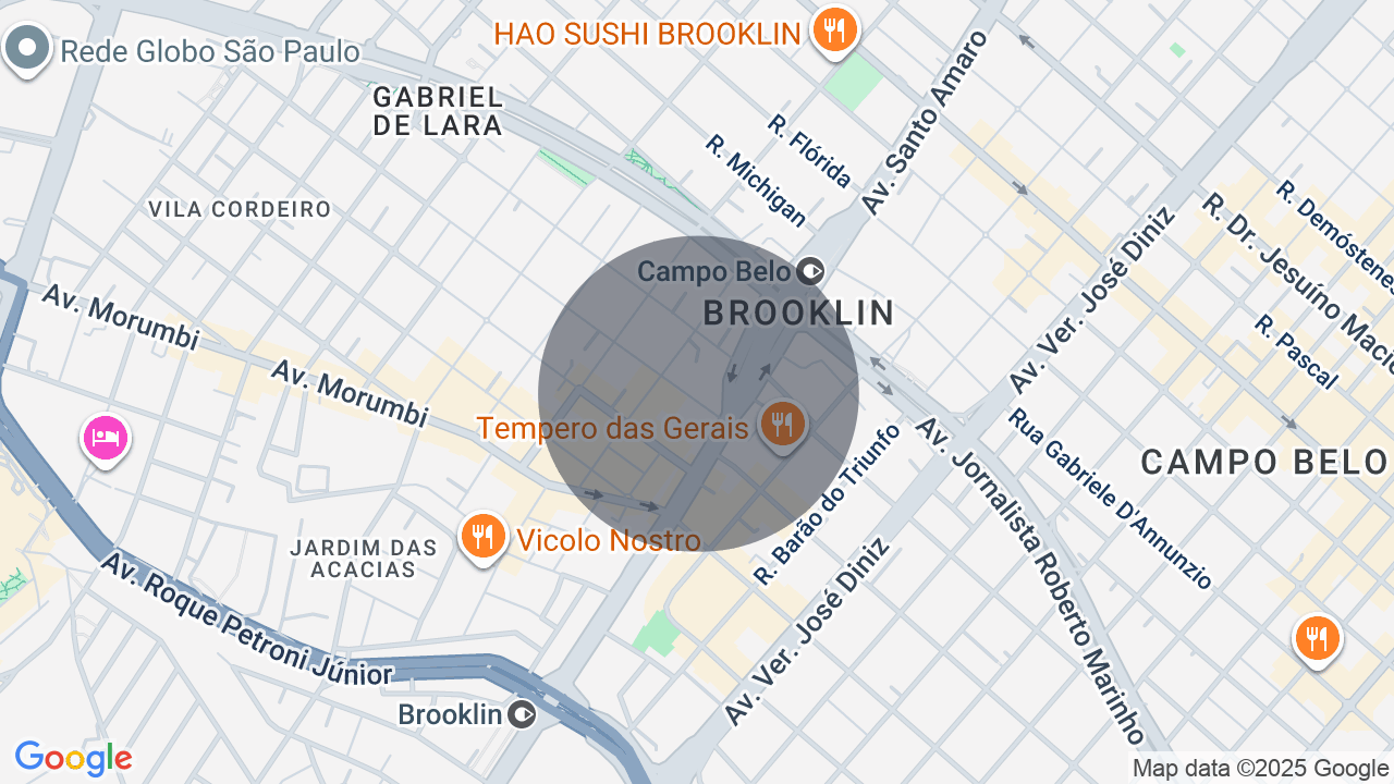 Mapa da localização — Brooklin, São Paulo