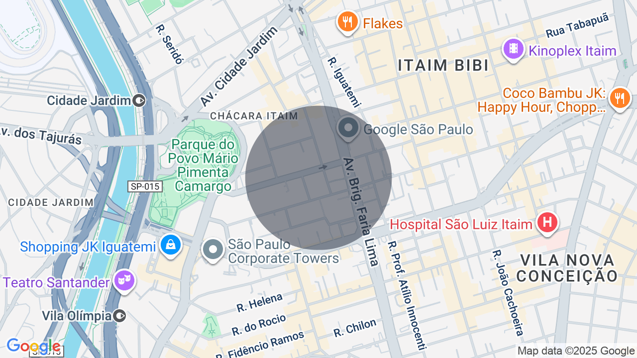 Mapa da localização — Itaim Bibi, São Paulo