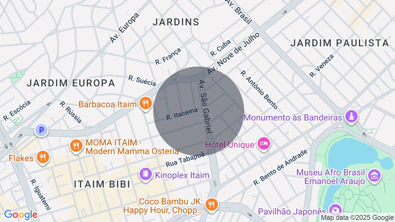 Mapa da localização — Itaim Bibi, São Paulo