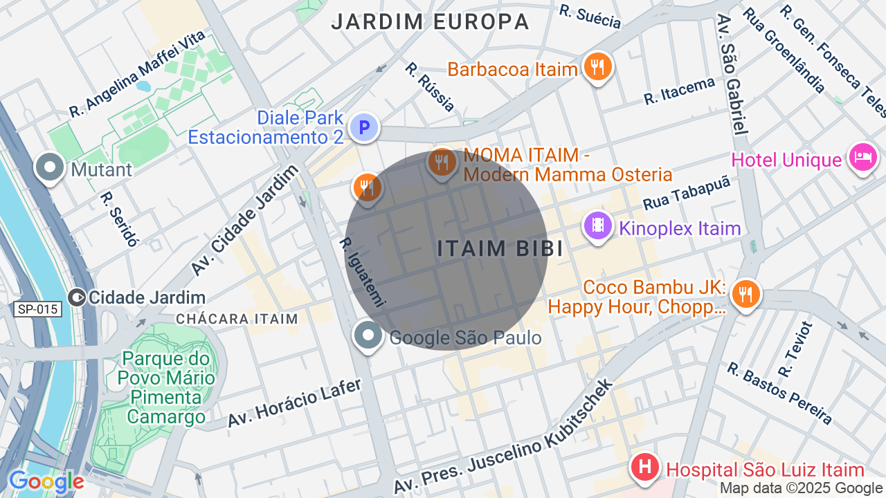 Mapa da localização — Itaim Bibi, São Paulo