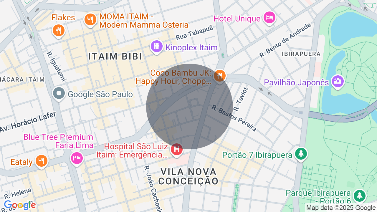 Mapa da localização — Itaim Bibi, São Paulo