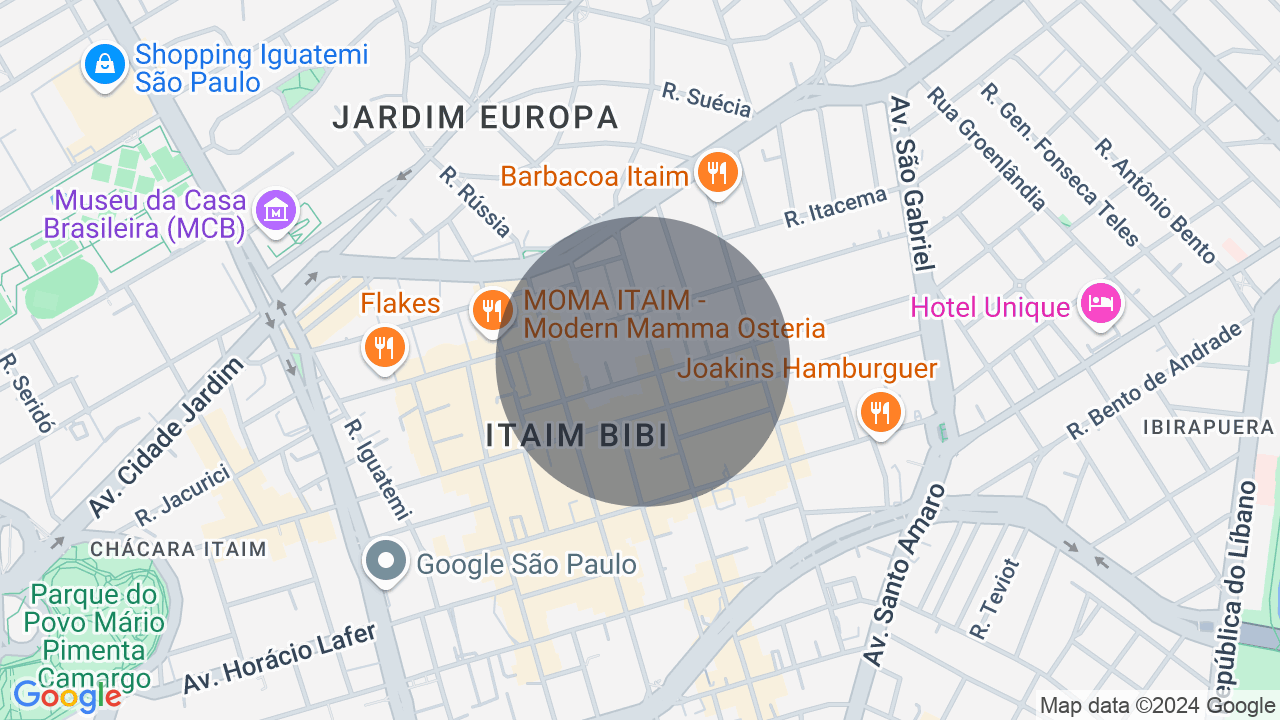 Mapa da localização — Itaim Bibi, São Paulo