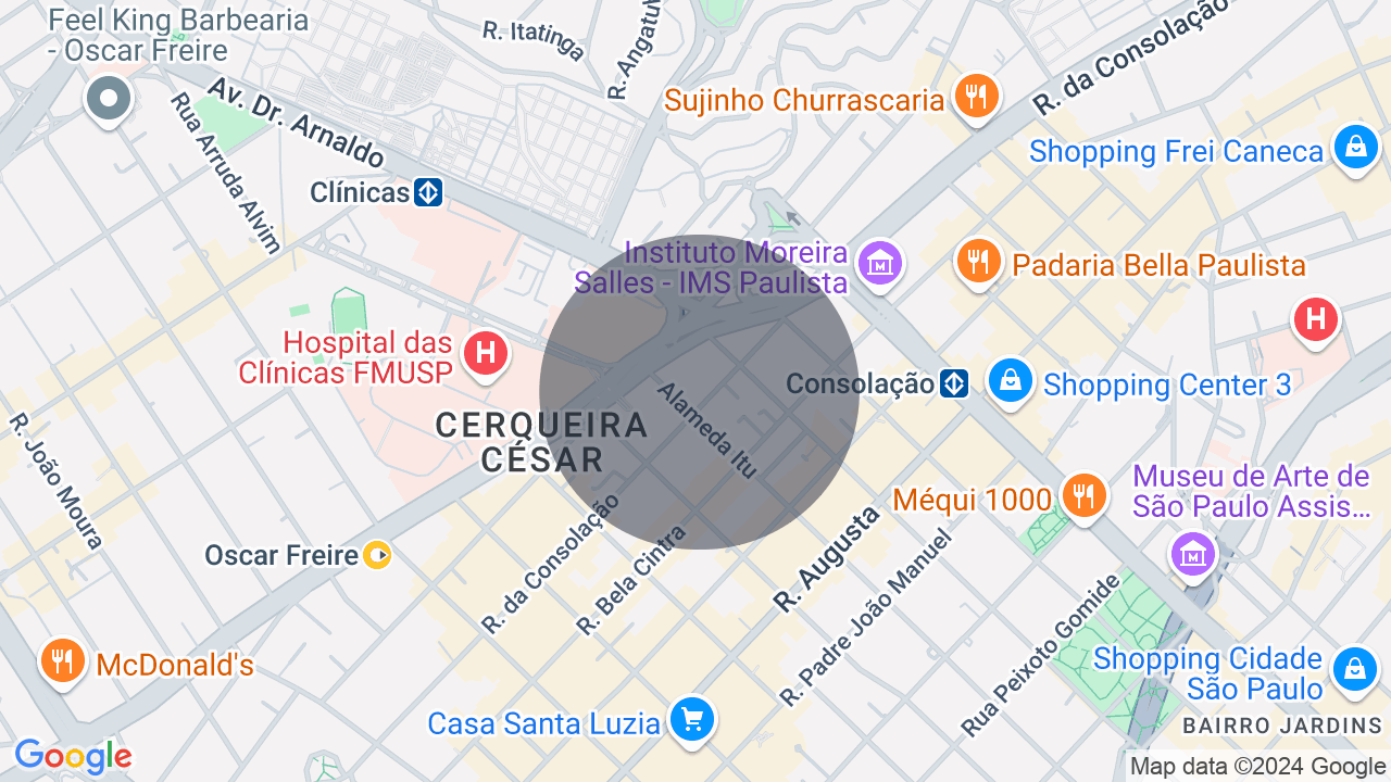 Mapa da localização — Cerqueira César, São Paulo