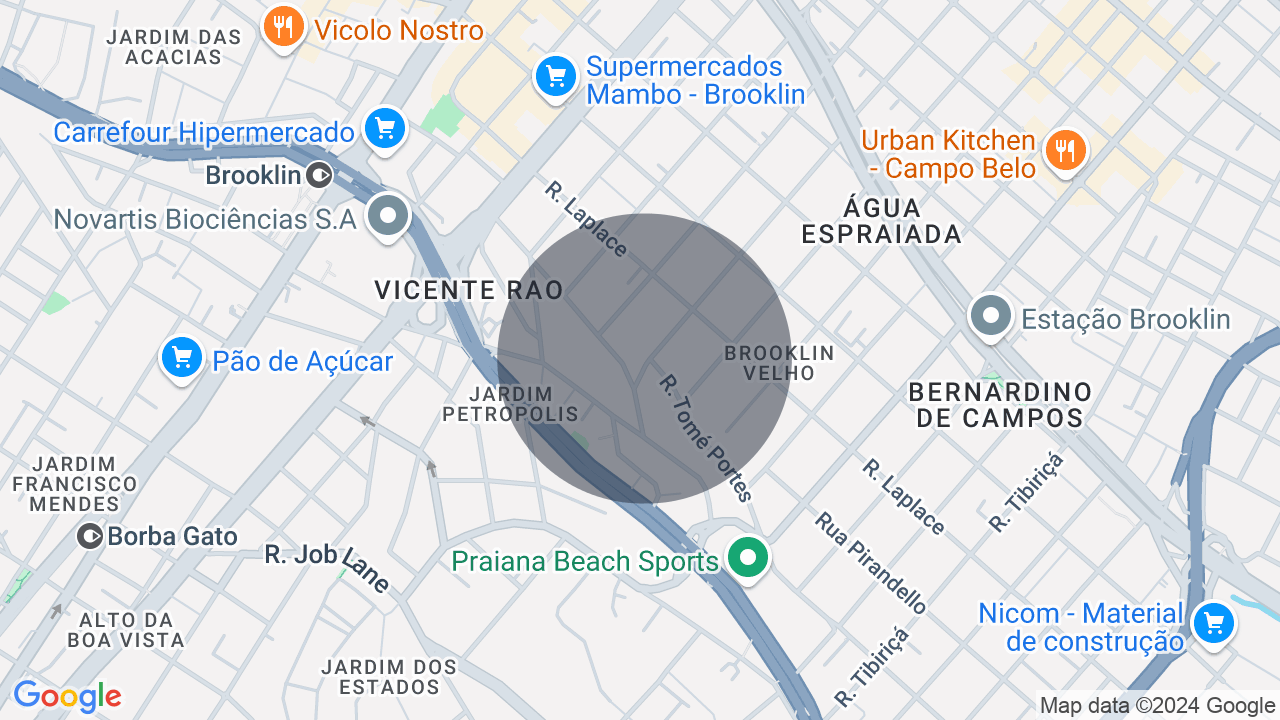 Mapa da localização — Campo Belo, São Paulo