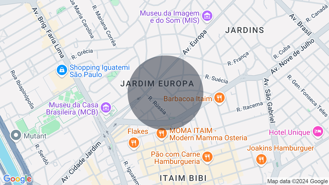 Mapa da localização — Jardim Europa, São Paulo