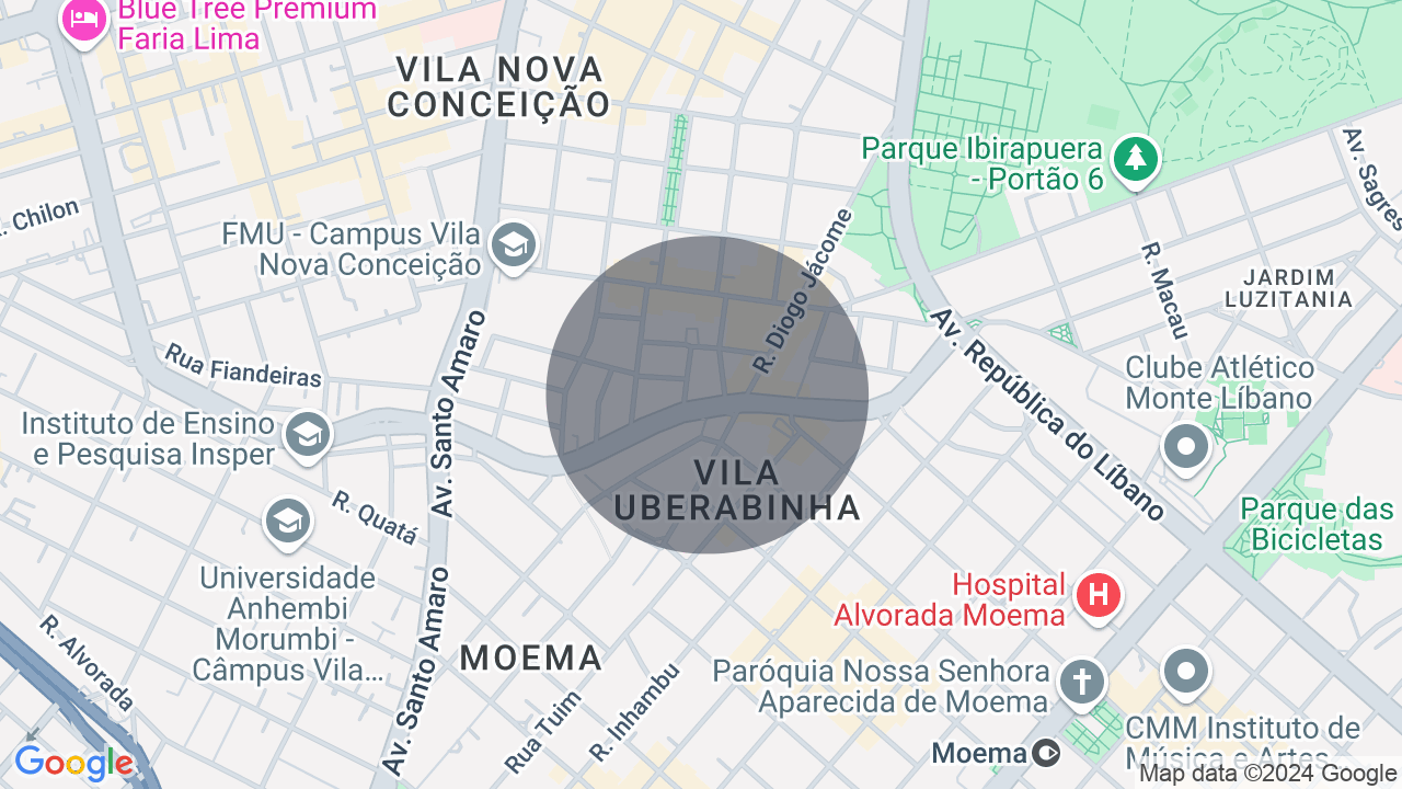Mapa da localização — Vila Nova Conceição, São Paulo