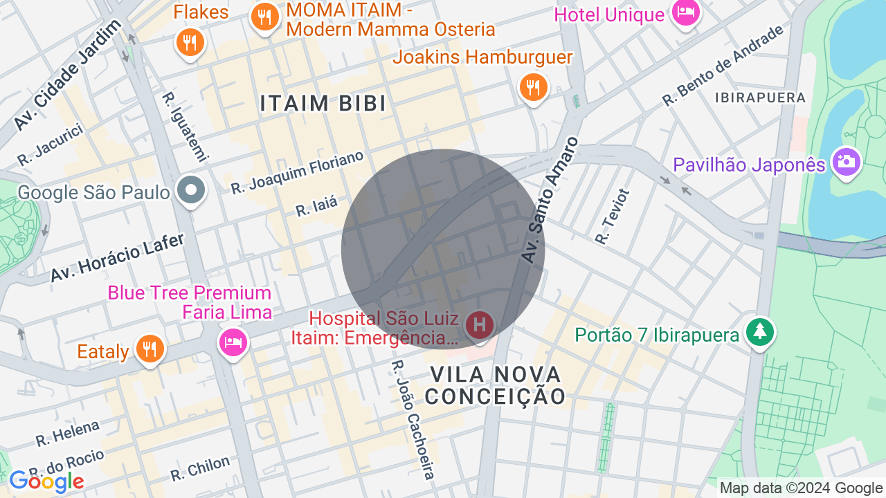 Mapa da localização — Itaim Bibi, São Paulo