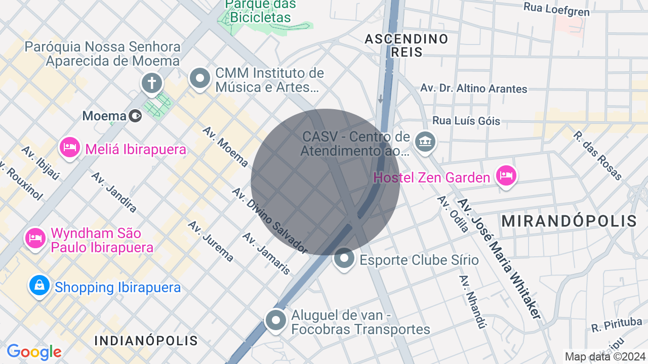 Mapa da localização — Moema, São Paulo