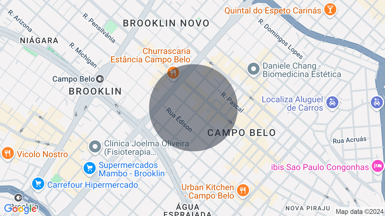 Mapa da localização — Campo Belo, São Paulo