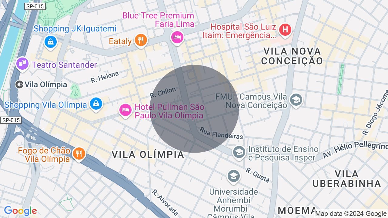 Mapa da localização — Vila Olímpia, São Paulo