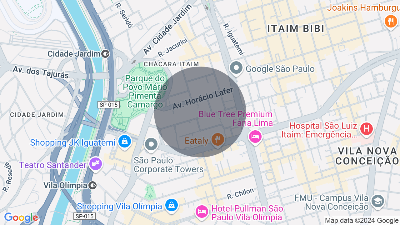 Mapa da localização — Itaim Bibi, São Paulo