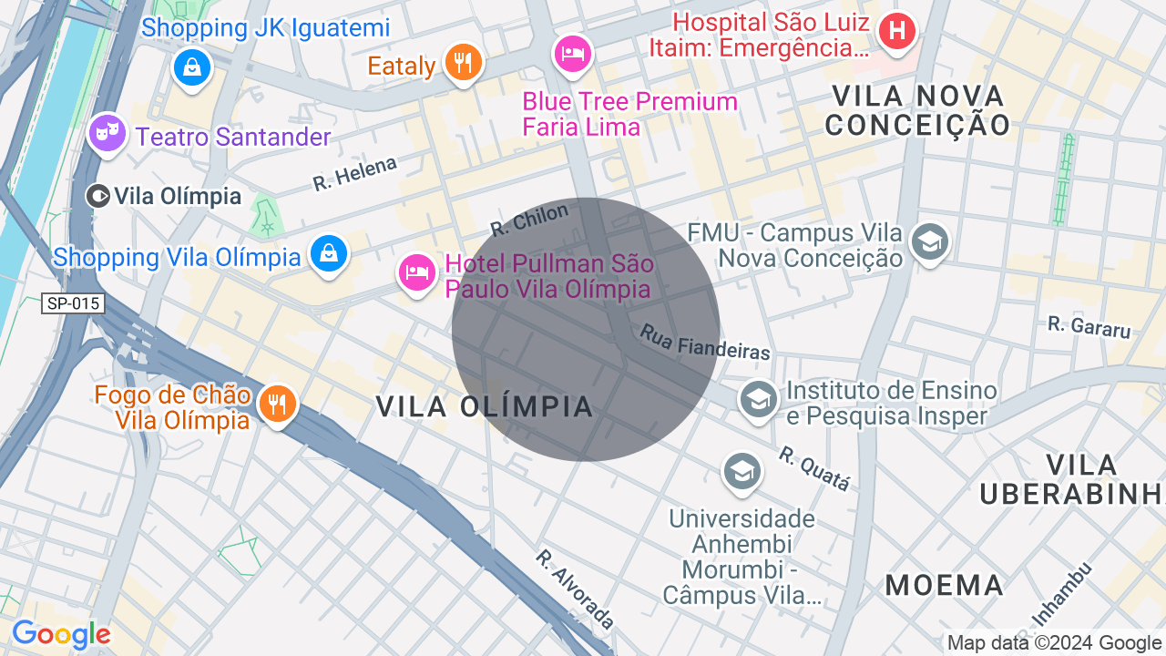 Mapa da localização — Vila Olímpia, São Paulo