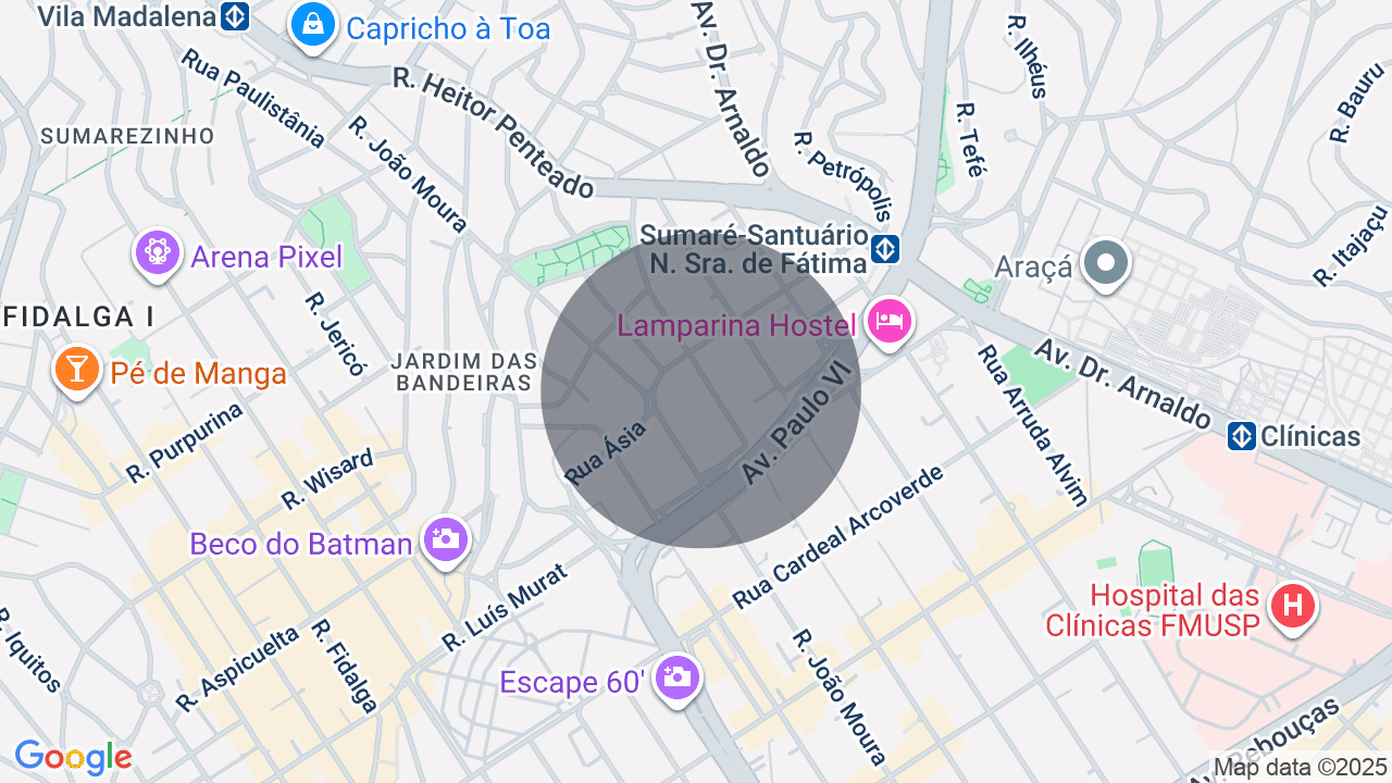 Mapa da localização — Jardins, São Paulo