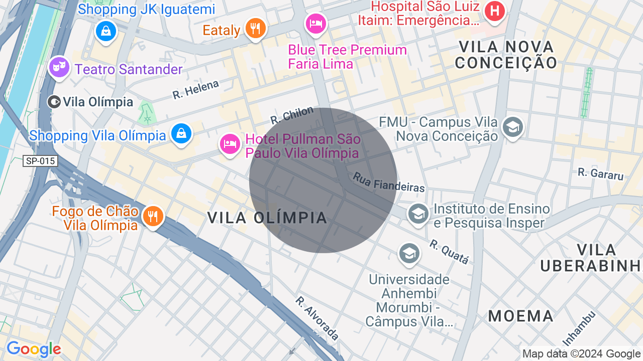 Mapa da localização — Vila Olímpia, São Paulo