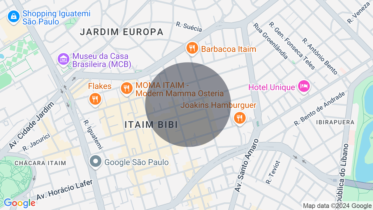 Mapa da localização — Itaim Bibi, São Paulo