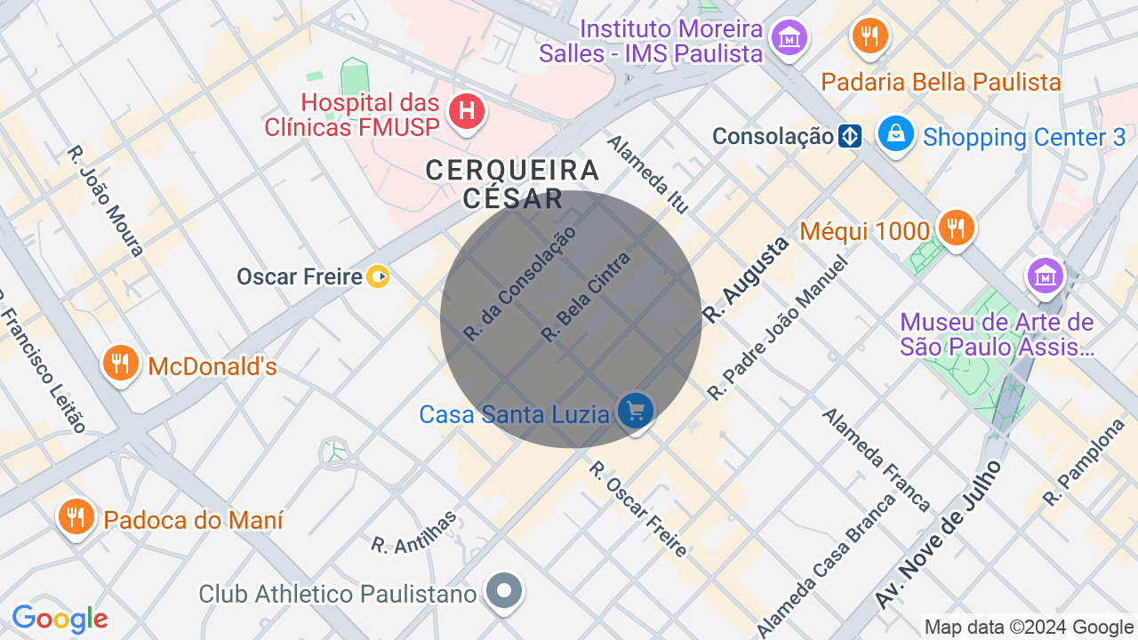 Mapa da localização — Jardim América, São Paulo