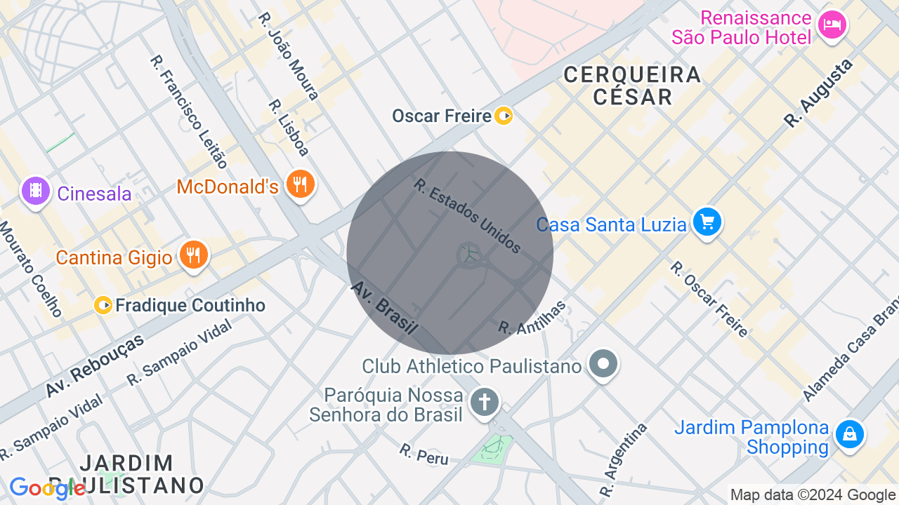 Mapa da localização — Jardim América, São Paulo