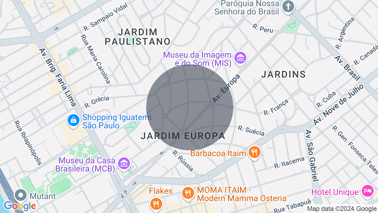 Mapa da localização — Jardim Europa, São Paulo