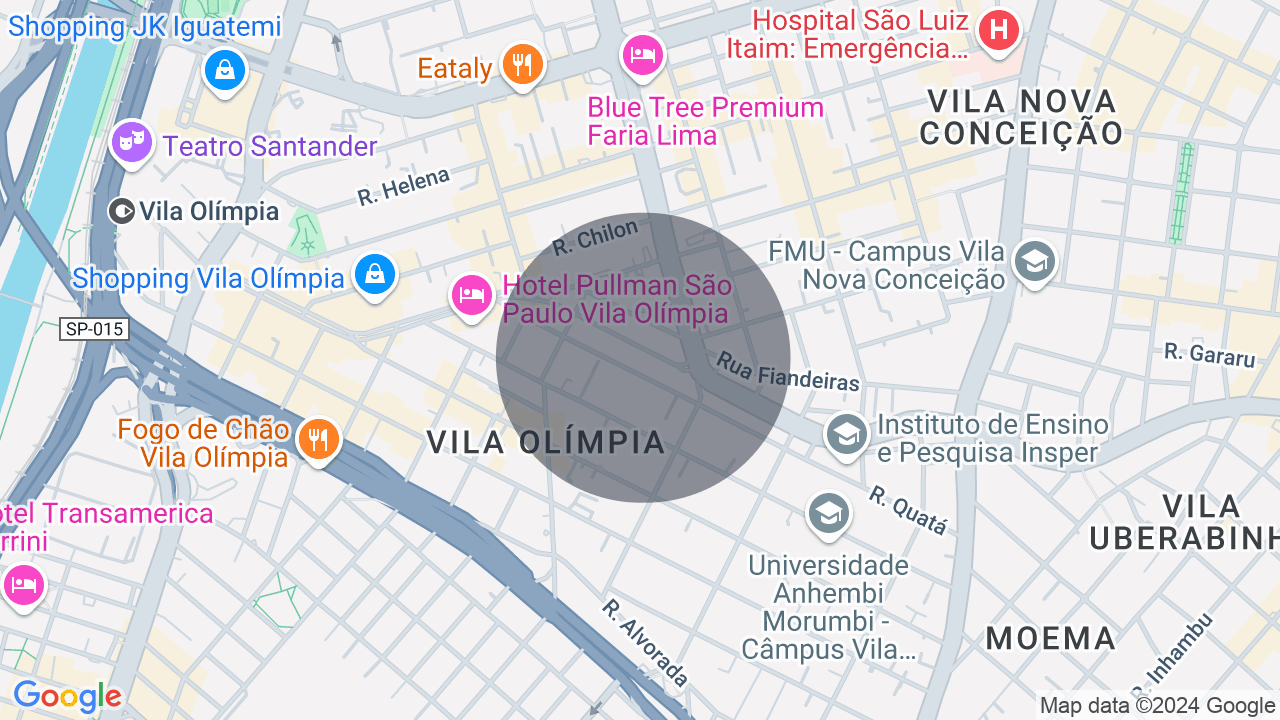 Mapa da localização — Vila Olímpia, São Paulo